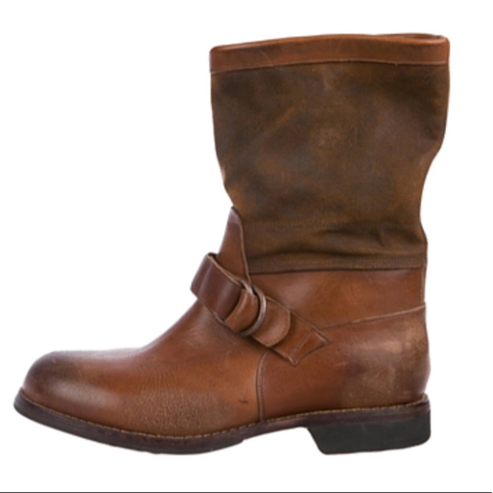 TIMBERLAND Leather Round-Toe Boots SIZE-10